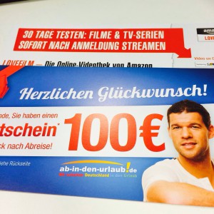 I got German flyers in my Amazon...